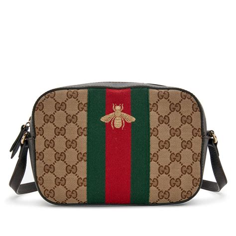 gucci white bee bag|gucci shoulder bag beige.